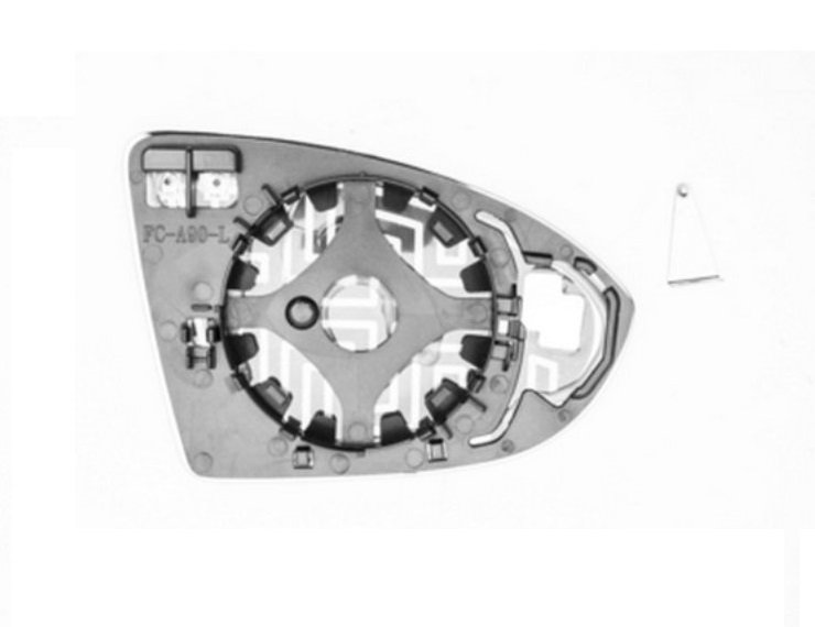 Acessar a peça Vidro + suporte espelho retrovisor esquerdo, convexo, aquecido