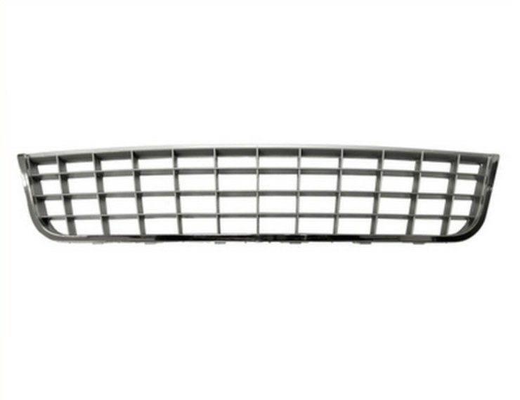 Acessar a peça Grelha central cinzenta, friso cromada