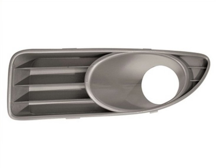 Acessar a peça Grelha do para choques esquerdo, cinzenta, aberta, farol nevoeiro