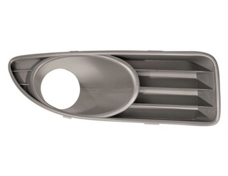 Acessar a peça Grelha do para choques direito, cinzenta, aberta, farol nevoeiro