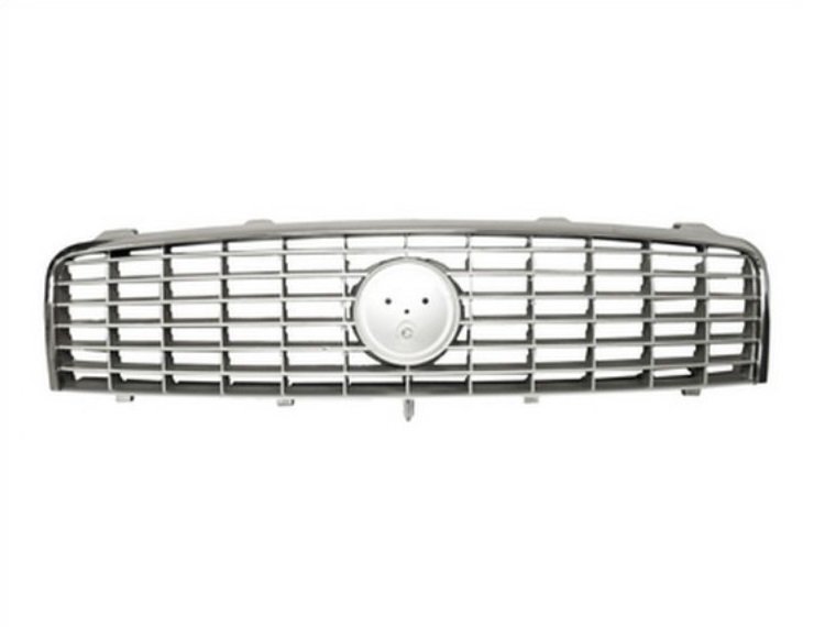 Acessar a peça Grelha cinzenta, friso cromada