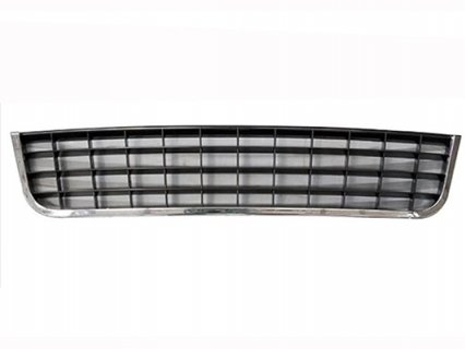 Acessar a peça Grelha central para choques frente cinzento com quadro cromado Acessar a peça Grelha central para choques frente cinzento com quadro cromado