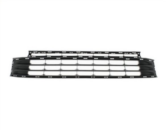 Acessar a peça Grelha central para choques frente, preta, orifícios friso