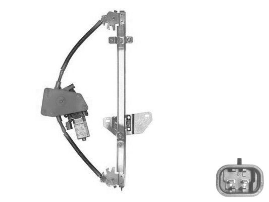 Acessar a peça Elevador vidro traseiro direito eletrico com motor não confort 4 portas 2 pins