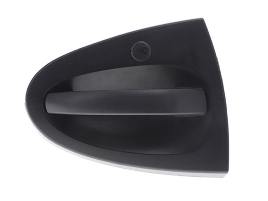 Acessar a peça Puxador porta frente esquerda preta rugosa sem olho fechadura