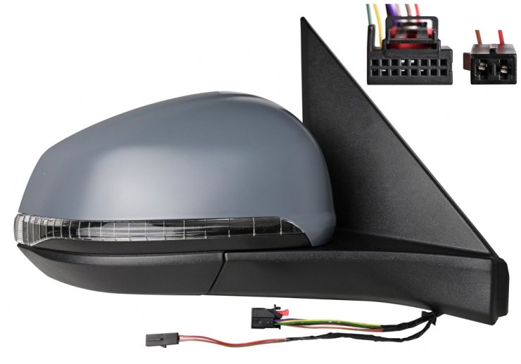 Espelho retrovisor direito elétrico, convexo, aquecido, preparado, rebatível, com pisca, cortesia, side (11 pinos) ACCESSOIRES CAMION-GUARDALAMAS E CALÇOS pour VOLKSWAGEN MULTIVAN  pour VOLKSWAGEN MULTIVAN
