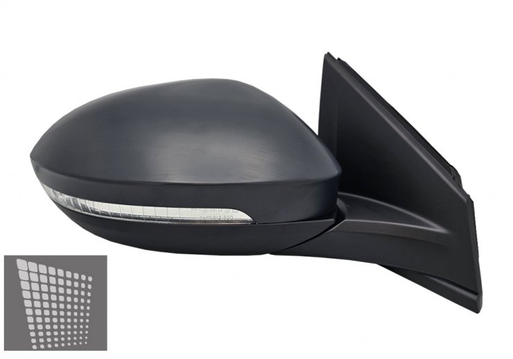 Espelho retrovisor elétrico direito, convexo, aquecido, preparado, rebatível, com pisca, cortesia, memória (13 pinos) ACCESSOIRES CAMION-GUARDALAMAS E CALÇOS pour VOLKSWAGEN TAIGO  pour VOLKSWAGEN TAIGO
