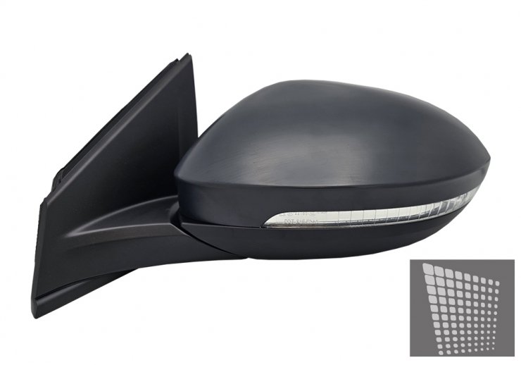 Espelho retrovisor elétrico esquerdo, asférico, aquecido, preparado, rebatível, com pisca, cortesia, side (11 pinos) ACCESSOIRES CAMION-GUARDALAMAS E CALÇOS pour VOLKSWAGEN TAIGO  pour VOLKSWAGEN TAIGO