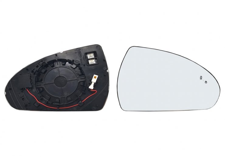 Acessar a peça Vidro + suporte do espelho retrovisor direito, convexo, aquecido, side (2 pinos)