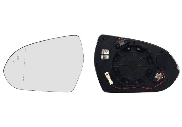 Acessar a peça Vidro + suporte do espelho retrovisor esquerdo, asférica, térmica, side (2 pinos)