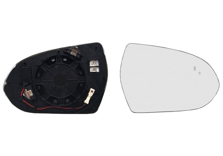 Acessar a peça Vidro + suporte do espelho retrovisor direito, convexo, aquecido, side (2 pinos)