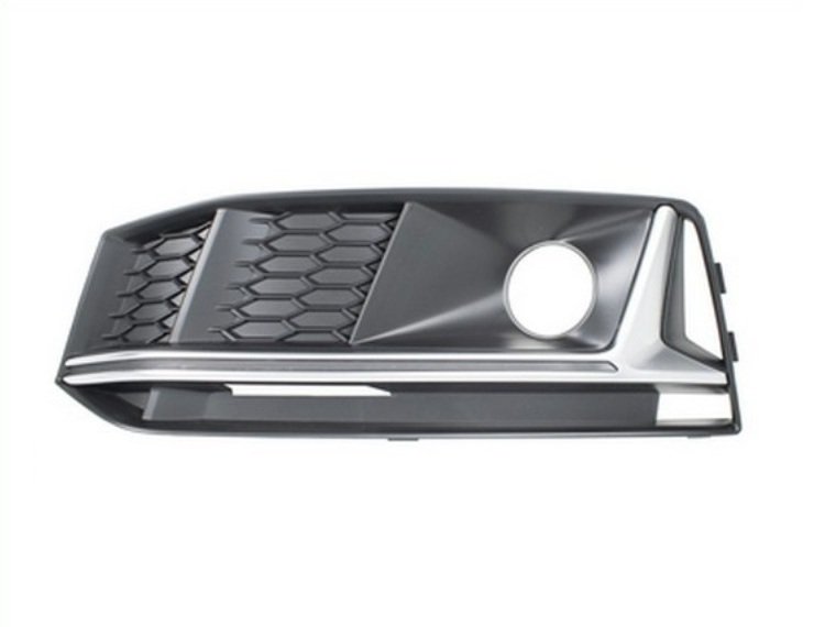 Acessar a peça Grelha para choques frente esquerdo, farol nevoeiro, friso prateado (S-Line)