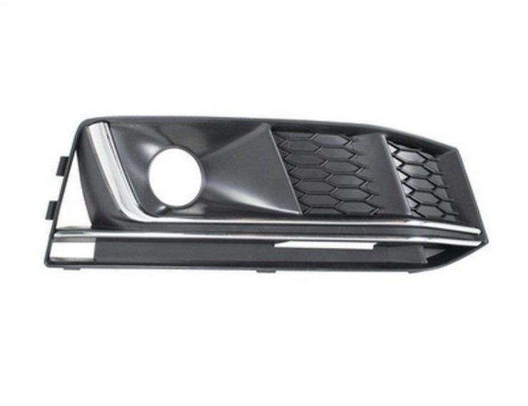 Acessar a peça Grelha para choques direito preta, farol farol nevoeiro, friso cromado (S-Line)