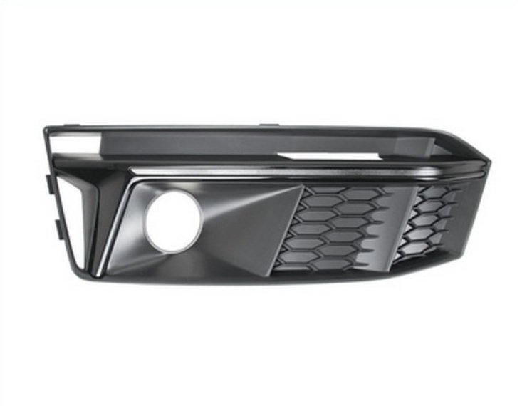 Acessar a peça Grelha para choques esquerdo, preta, farol farol nevoeiro (S-Line)