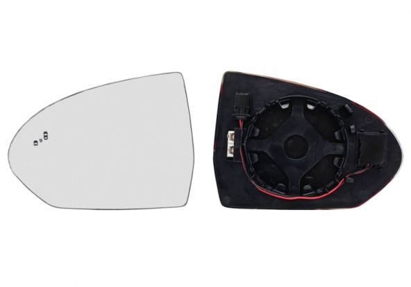 Acessar a peça Vidro + suporte do espelho retrovisor esquerdo, convexo, aquecido, side (2 pinos) Acessar a peça Vidro + suporte do espelho retrovisor esquerdo, convexo, aquecido, side (2 pinos)