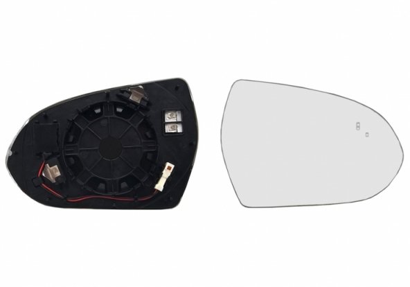 Acessar a peça Vidro + suporte do espelho retrovisor direito, convexo, aquecido, side (2 pinos) Acessar a peça Vidro + suporte do espelho retrovisor direito, convexo, aquecido, side (2 pinos)