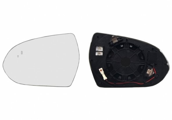 Acessar a peça Vidro + suporte do espelho retrovisor esquerdo, convexo, aquecido, side (2 pinos)