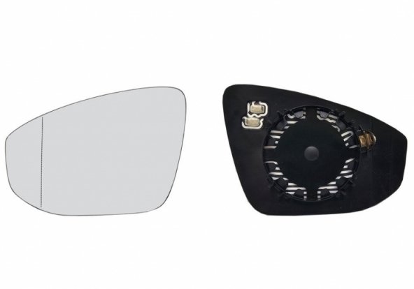 Acessar a peça Vidro + suporte do espelho retrovisor esquerdo, asférico, térmico (2 pinos)