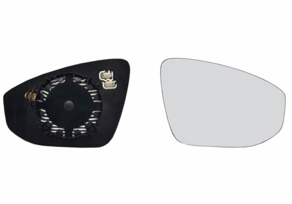 Acessar a peça Vidro + suporte do espelho retrovisor direito, convexo, aquecido (2 pinos)