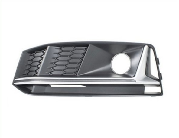 Acessar a peça Grelha para choques frente esquerdo, farol nevoeiro, friso prateado (S-Line)