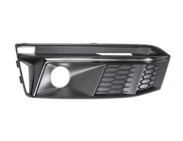 Acessar a peça Grelha para choques esquerdo, preta, farol farol nevoeiro (S-Line)
