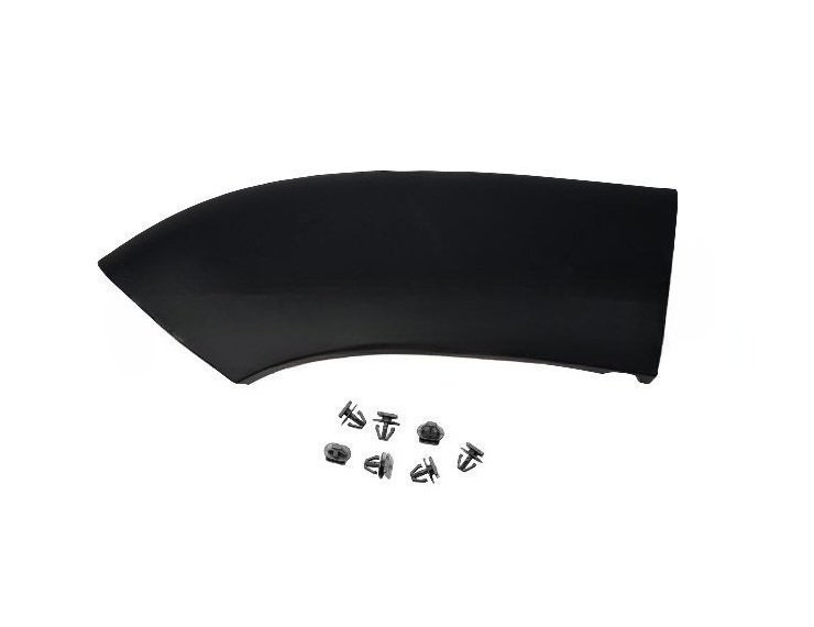 Acessar a peça Aba guarda lamas frente esquerda, preta, com clipes