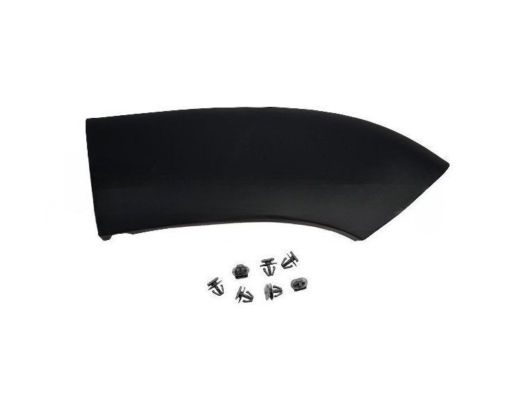 Acessar a peça Aba guarda lamas frente direita, preta, com clipes