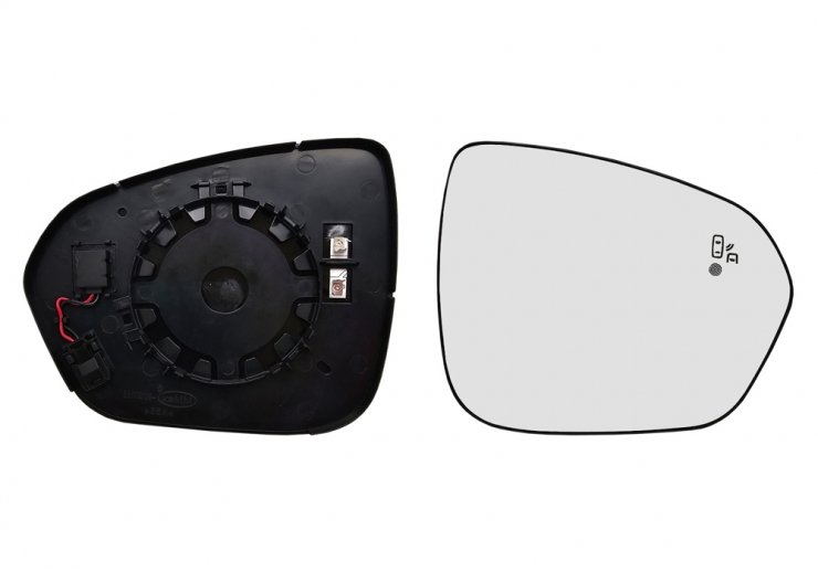 Acessar a peça Vidro + suporte espelho retrovisor direito, convexo, aquecido, side