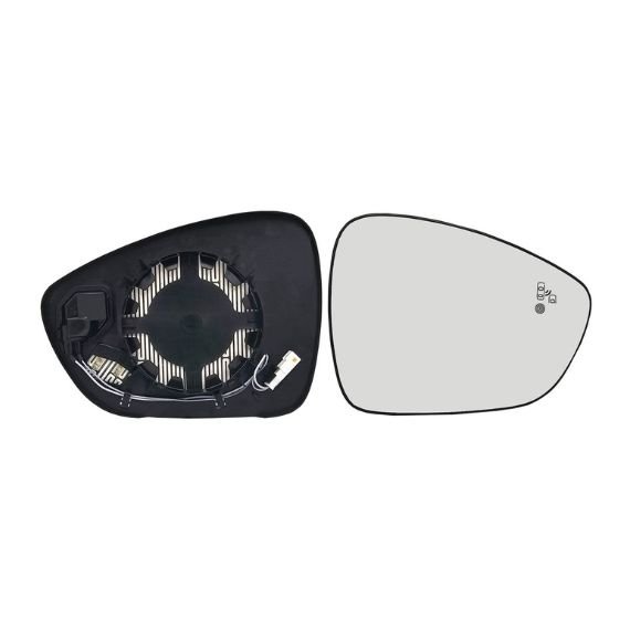Acessar a peça Vidro + suporte espelho retrovisor direito, convexo, aquecido, side