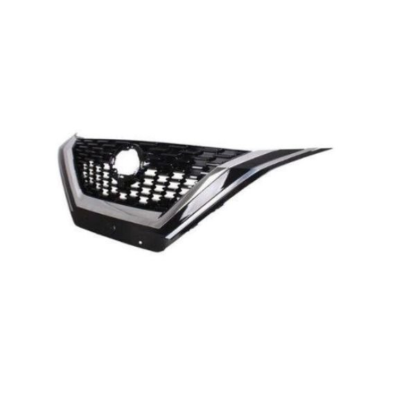 Acessar a peça Grelha preta, com friso cromado