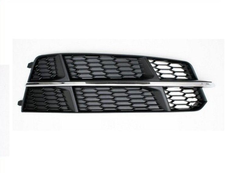 Acessar a peça Grelha para choques direito, preta, friso cromado (S-Line)