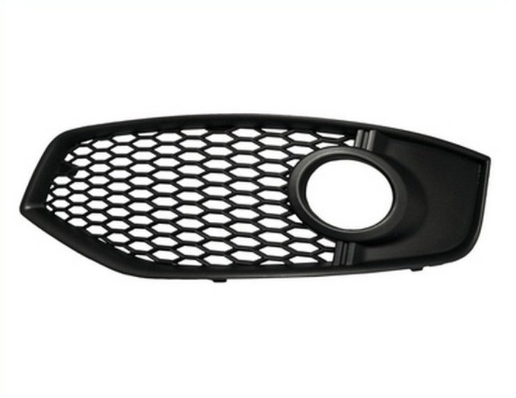 Acessar a peça Grelha para choques esquerdo, preta, orifícios farol nevoeiro (Mod. S3)