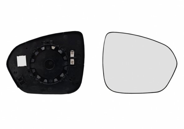 Acessar a peça Vidro + suporte espelho retrovisor direito, convexo, aquecido