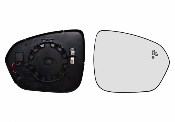 Acessar a peça Vidro + suporte espelho retrovisor direito, convexo, aquecido, side