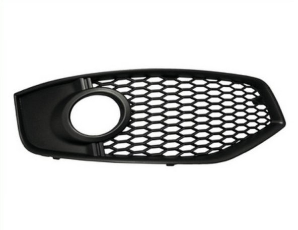 Acessar a peça Grelha para choques direito, preta, orifícios farol nevoeiro (Mod. S3)
