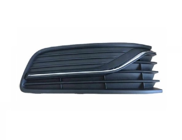 Acessar a peça Grelha para choques direito, preta, friso cromada