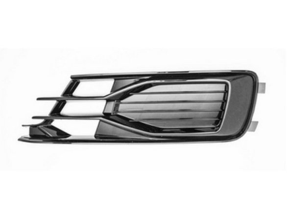 Acessar a peça Grelha para choques esquerdo, preto brilhante