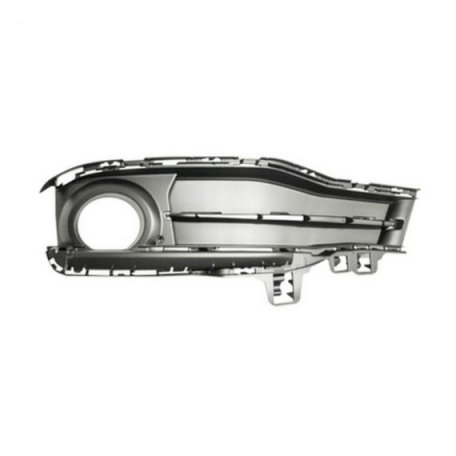 Acessar a peça Grelha para choques esquerdo, preta, fechada, orifícios farol nevoeiro (Sportline)