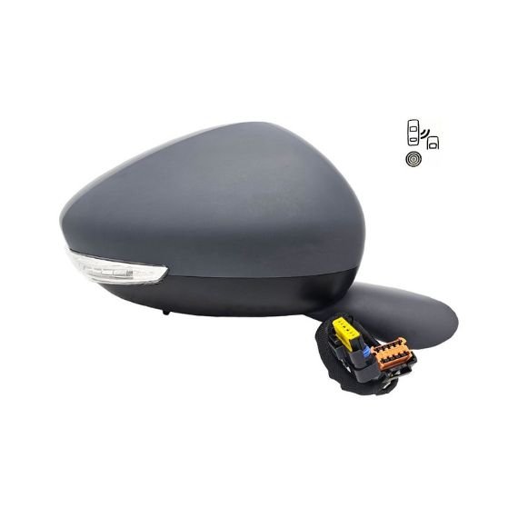 Acessar a peça Espelho retrovisor elétrico direito, convexo, aquecido, preparado, rebatível, com pisca, cortesia, memória, side (18 pinos)