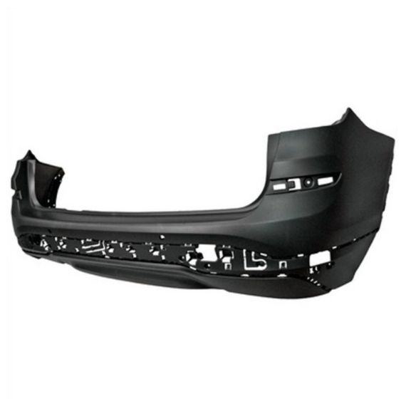 Acessar a peça Para choques traseiro preparado, orifícios de friso, escape duplo esquerda (X-Line)