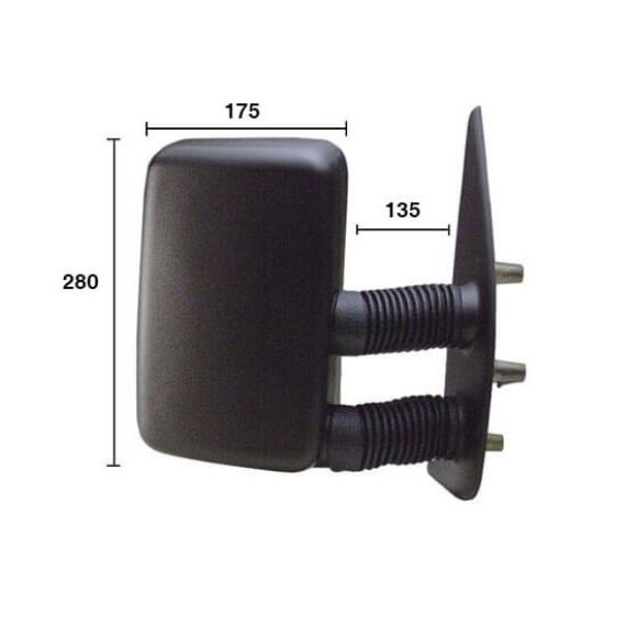 Espelho retrovisor direito manual, convexo (longo) (até 1999) CITROEN-JUMPER pour CITROEN JUMPER  pour CITROEN JUMPER