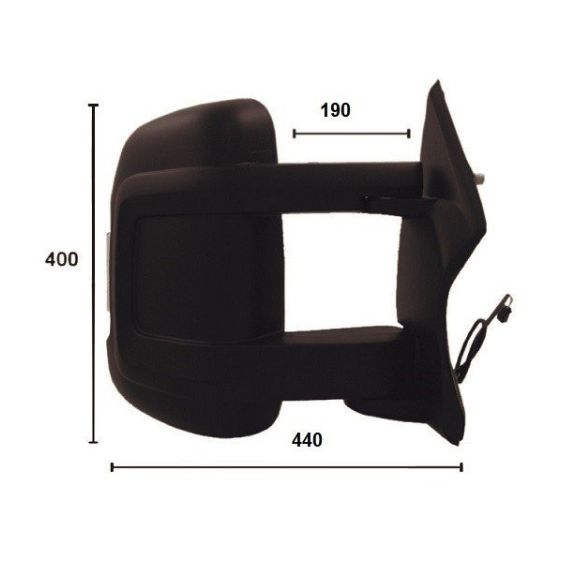 Espelho retrovisor elétrico direito, convexo, aquecido, com indicador (16W), antena (longo) CITROEN-JUMPER pour CITROEN JUMPER  pour CITROEN JUMPER