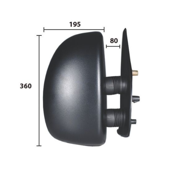 Espelho retrovisor direito elétrico, aquecido, convexo (curto) (a partir de 1999) PEUGEOT-BOXER pour PEUGEOT BOXER  pour PEUGEOT BOXER