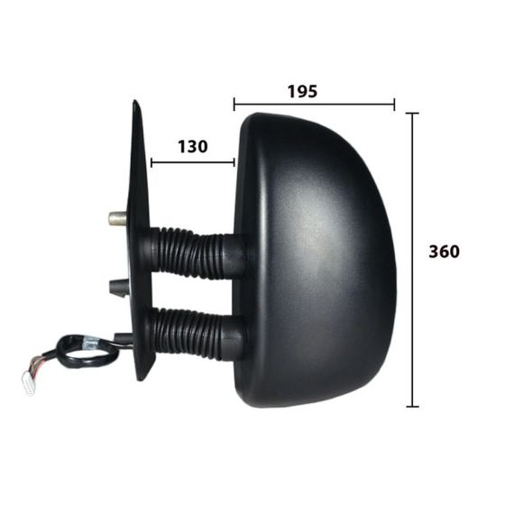 Espelho retrovisor esquerdo elétrico, convexo, aquecido (longo) (a partir de 1999) CITROEN-JUMPER pour CITROEN JUMPER  pour CITROEN JUMPER