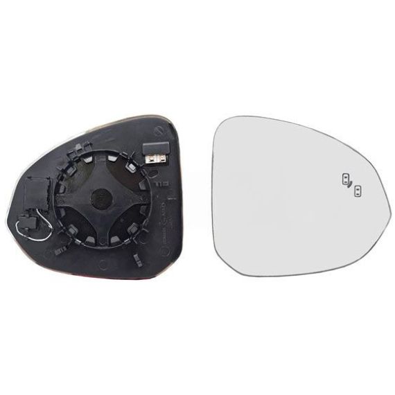 Acessar a peça Vidro + suporte espelho retrovisor direito, convexo, aquecido, side