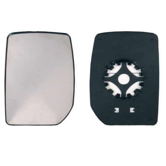 Vidro + suporte espelho retrovisor esquerdo, convexo (Grande)