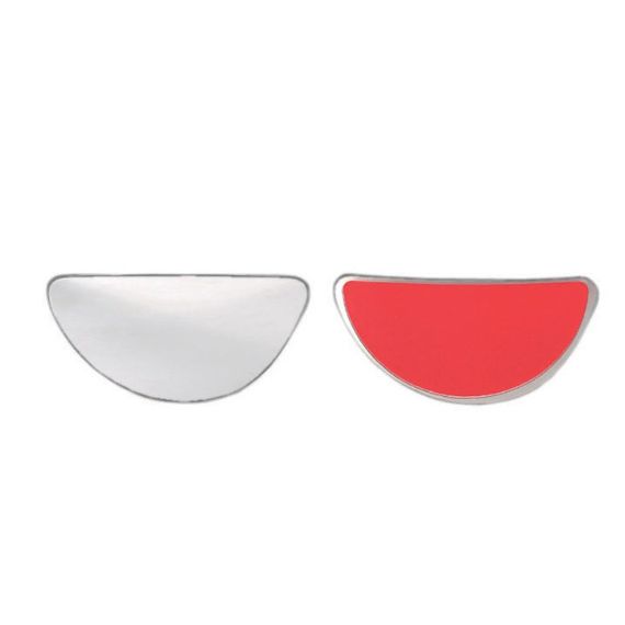 Vidro + suporte espelho retrovisor esquerdo, convexo (pequeno) (grande angular)