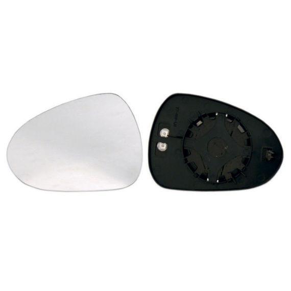 Vidro + suporte espelho retrovisor esquerdo, convexo, aquecido