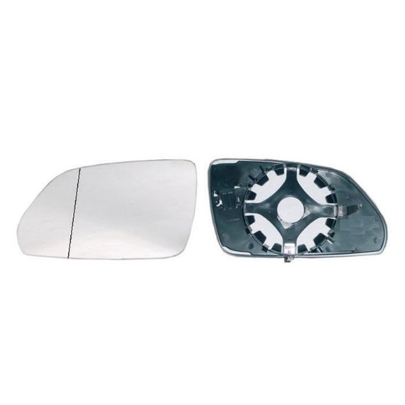 Vidro + suporte do espelho retrovisor esquerdo, asférico