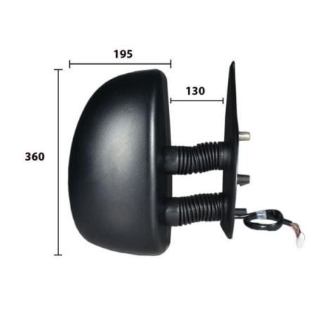 Acessar a peça Espelho retrovisor direito elétrico, aquecido, convexo (longo) (a partir de 1999)